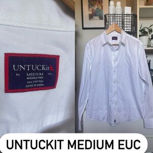 Untuck it Men’s Medium White Work Button Up